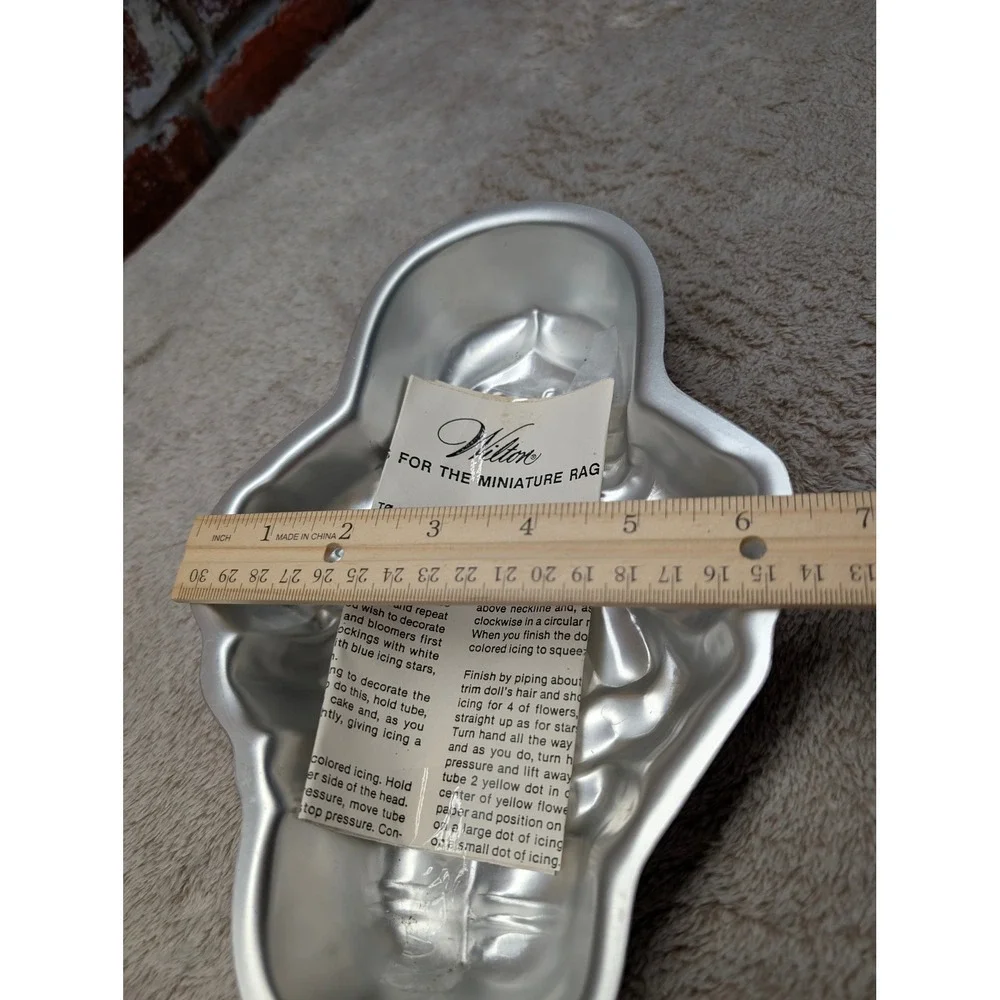 Wilton 1975 Miniature Rag Doll Cake Pan Aluminum Baking Mold 508-450 Silver